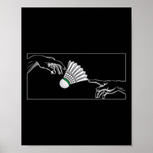 Poster Navette En Main Pour Les Joueurs De Badminton À Ba