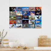 POSTER NAVETTE SPATIALE AMÉRICAINE 1981-2011 "MONTAGE" (Cuisine)