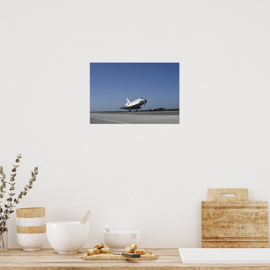 Poster Navette spatiale Atlantis approchant de la piste 3 (Cuisine)