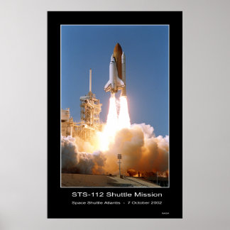 Poster Navette spatiale Atlantis Blast-off - 7 octobre 20