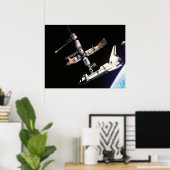 Poster Navette spatiale Atlantis et ISS (Bureau à domicile)