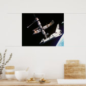Poster Navette spatiale Atlantis et ISS (Cuisine)