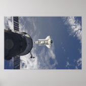 Poster Navette spatiale Atlantis et un vaisseau spatial r (Devant)