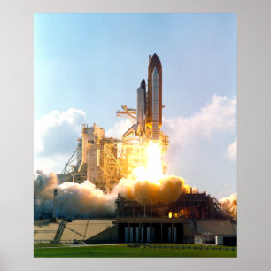 Poster navette spatiale Atlantis explose