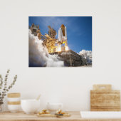 Poster Navette spatiale Atlantis Lancement de la mission  (Cuisine)