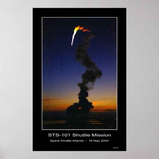 Poster Navette spatiale Atlantis Lift-off - 19 mai 2000 (Devant)