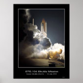 Poster Navette spatiale Atlantis Lift-off NASA STS-104 (Devant)