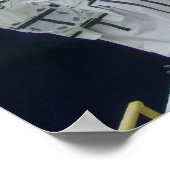 Poster Navette spatiale Atlantis & télescope Hubble (Coin)