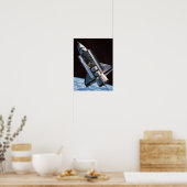 Poster Navette spatiale avec Baie de cargaison ouverte (Cuisine)
