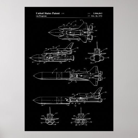 Poster Navette spatiale Brevet (Devant)