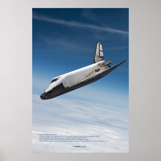 Poster Navette spatiale Buran : Descente dans les nuages (Devant)