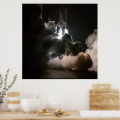 Poster Navette spatiale Challenger Night Launch (STS-8) (Cuisine)