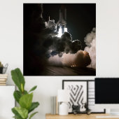 Poster Navette spatiale Challenger Night Launch (STS-8) (Bureau à domicile)