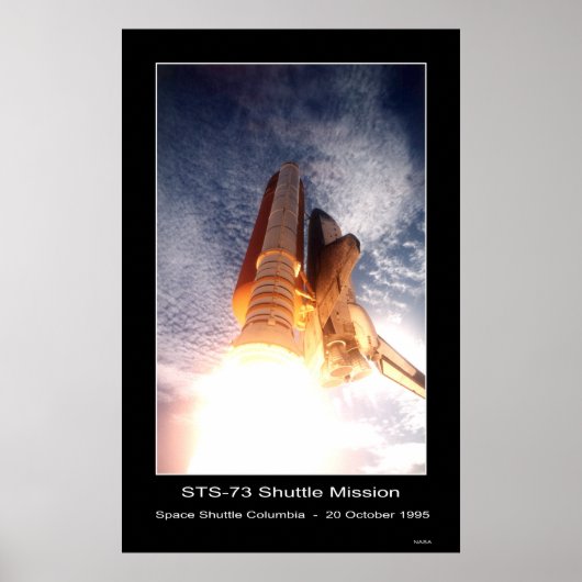 Poster Navette spatiale Columbia Ascenseur - STS - 73 (Devant)