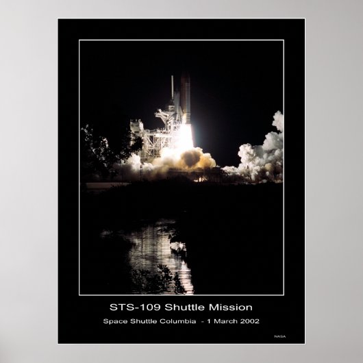 Poster Navette spatiale Columbia Levée - 1er mars 2002 (Devant)