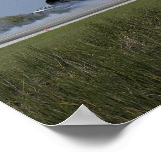 Poster Navette spatiale Découverte atterrit sur la piste  (Coin)