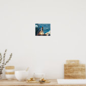 Poster Navette spatiale descendez vers l'affiche spatiale (Cuisine)