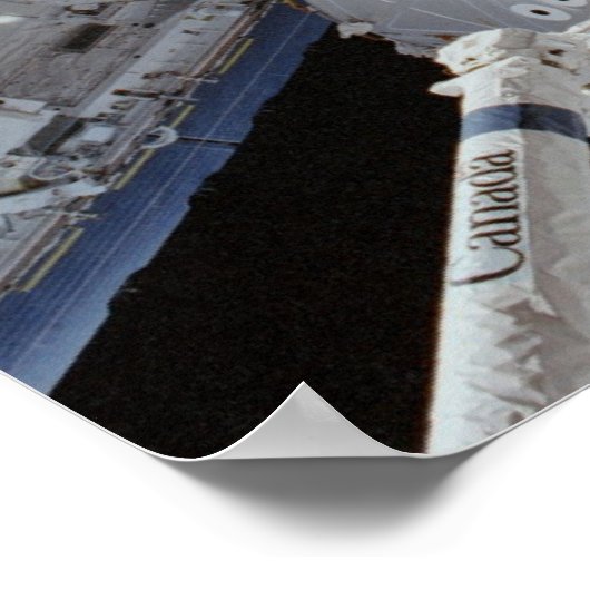 Poster Navette spatiale Endeavor amarrée avec l'ISS (Coin)