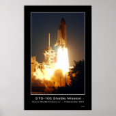 Poster Navette spatiale Endeavor Levée STS-108 (Devant)