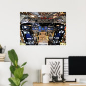 Poster Navette spatiale Endeavor OV-105 Cockpit (Bureau à domicile)