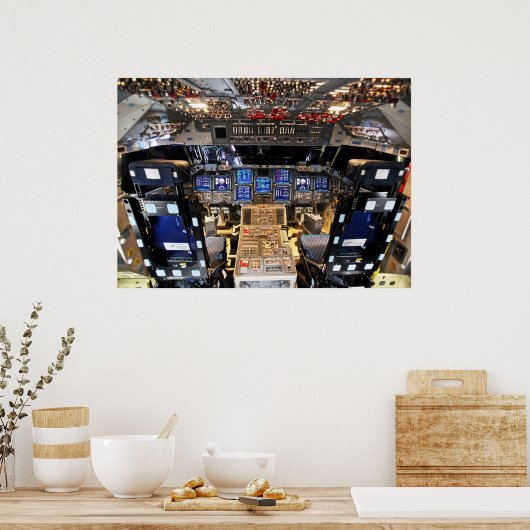 Poster Navette spatiale Endeavor OV-105 Cockpit (Cuisine)