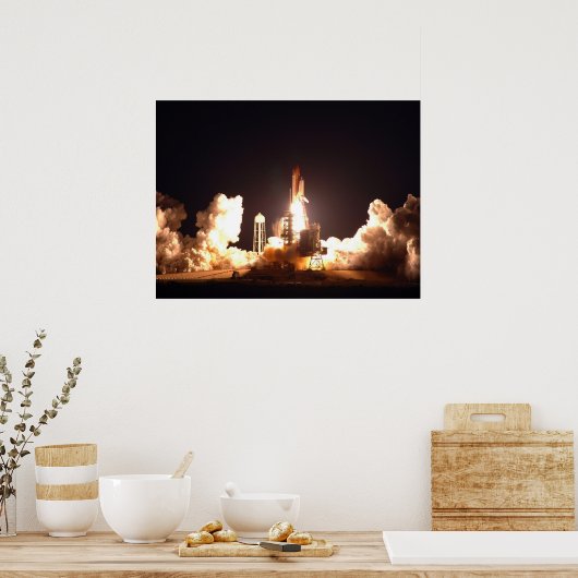 Poster Navette spatiale Endeavour ascenseur nocturne (Cuisine)