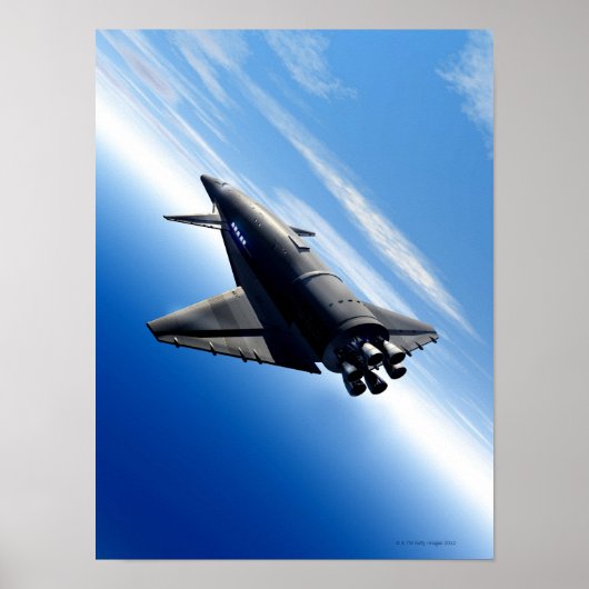 Poster Navette spatiale futuriste (Devant)