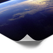 Poster Navette spatiale Robot Arm Terre Orbite Sunburst (Coin)