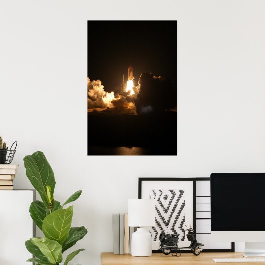 Poster Navette spatiale Terre Orbitale Nuit d'orbite spat (Bureau à domicile)