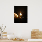 Poster Navette spatiale Terre Orbitale Nuit Spacecraft Ca (Cuisine)