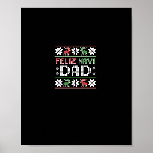Poster Navi Papa Navidad Funny Noël Laide Sweat Fath (Devant)