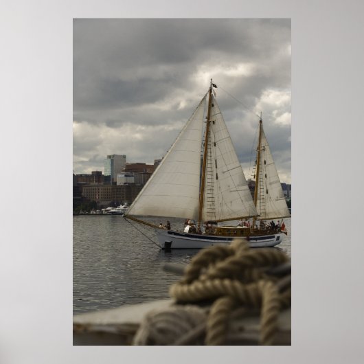Poster Navigation Dans Le Port Imprimer (Devant)