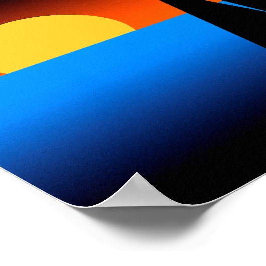 Poster Navigation dans l'impression Sunset (Coin)