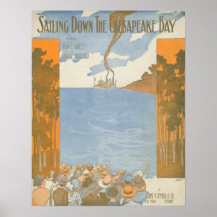 Poster Navigation en bas de la baie de chesapeake
