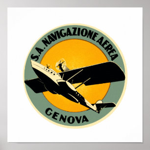 Poster Navigazione Aerea ~ Genova