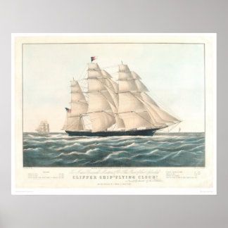 Poster Navire à Clipper "Flying Cloud" (0397A)