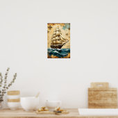Poster Navire à voiles (Cuisine)
