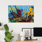 Poster Navire coulé (Bureau à domicile)