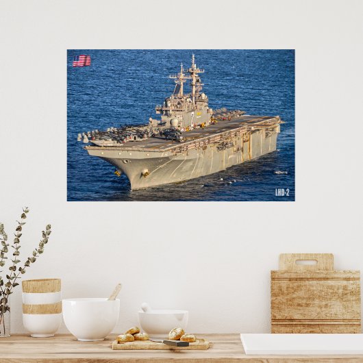 POSTER NAVIRE D'ASSAUT AMPHIBIEUX - LHD-2 (Cuisine)