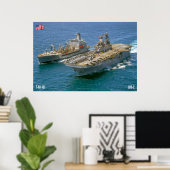 POSTER NAVIRE D'ASSAUT AMPHIBIEUX - LHD-2 (Bureau à domicile)