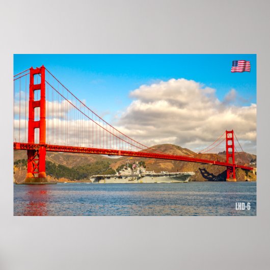 POSTER NAVIRE D'ASSAUT AMPHIBIEUX - LHD-6 (Devant)