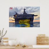 POSTER NAVIRE D'ASSAUT AMPHIBIEUX - LHD-7 (Cuisine)