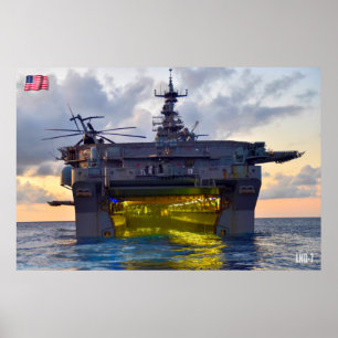 POSTER NAVIRE D'ASSAUT AMPHIBIEUX - LHD-7