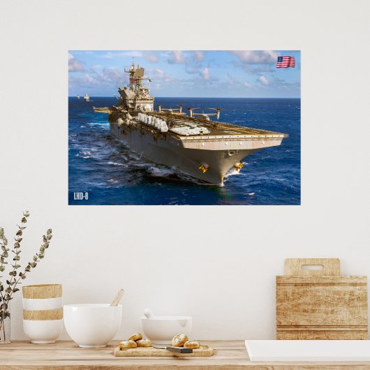 POSTER NAVIRE D'ASSAUT AMPHIBIEUX - LHD-8 (Cuisine)