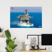 POSTER NAVIRE D'ASSAUT AMPHIBIEUX - LHD-8 (Bureau à domicile)