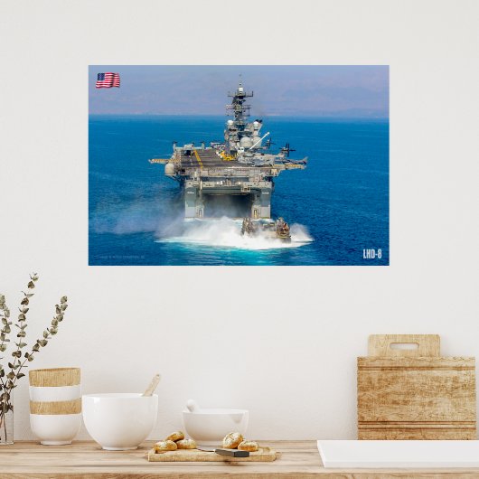 POSTER NAVIRE D'ASSAUT AMPHIBIEUX - LHD-8 (Cuisine)
