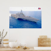 POSTER NAVIRE DE COMBAT LITTORAL - LCS-10 (Cuisine)