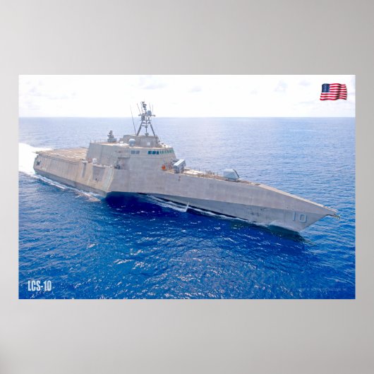 POSTER NAVIRE DE COMBAT LITTORAL - LCS-10 (Devant)