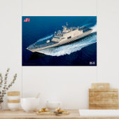 POSTER NAVIRE DE COMBAT LITTORAL - LCS-13 (Cuisine)