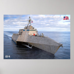 POSTER NAVIRE DE COMBAT LITTORAL - LCS-14